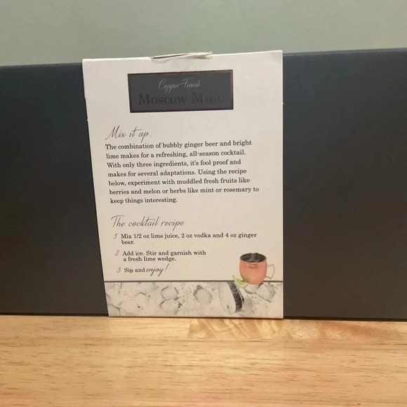 SET OF COPPER FINISHED MOSCOW MULE MUGS MADE BY STYLE. PERFECT COCKTAILS. NWTS! - Picture 5 of 8